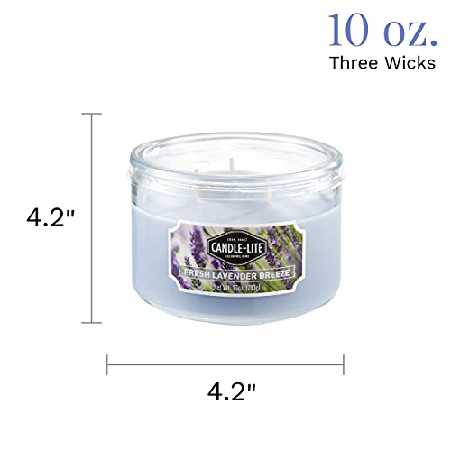10oz 3-Wick Fresh Lavender Aromatherapy Candle, Light Purple