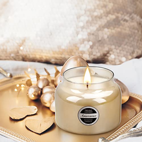 Luxury Lavender Soy Candles in Gift Box, Aromatherapy