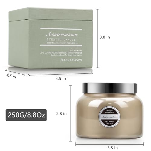 Luxury Lavender Soy Candles in Gift Box, Aromatherapy
