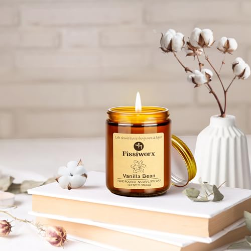 Soy Vanilla Scented Candle Set for Stress Relief