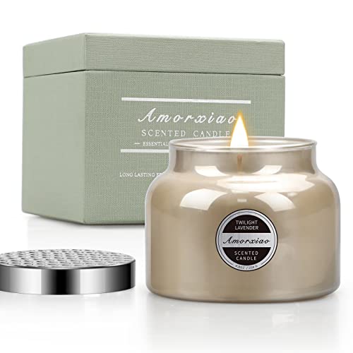 Luxury Lavender Soy Candles in Gift Box, Aromatherapy