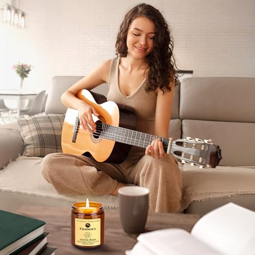 Soy Vanilla Scented Candle Set for Stress Relief