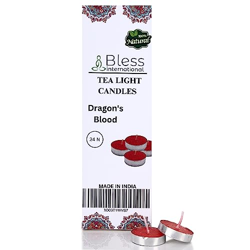 Dragon Blood Tea Light Candles 24-Pack for Ambiance