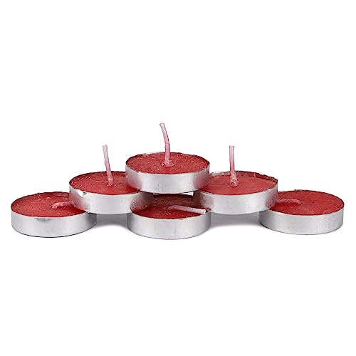 Dragon Blood Tea Light Candles 24-Pack for Ambiance