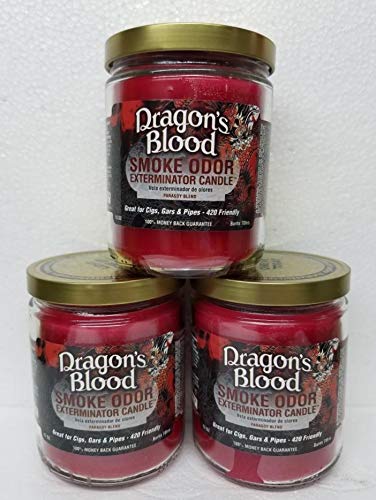 Set of Three Dragon's Blood Jar Candles, 13 oz