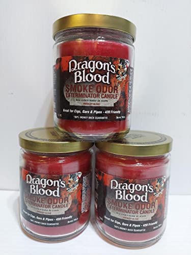 Set of Three Dragon's Blood Jar Candles, 13 oz