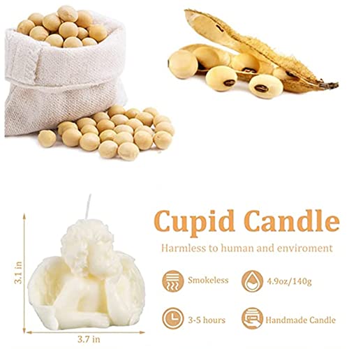 Set of 2 Angel Soy Scented Hand-Carved Candles