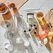 Fairy Dust Large Glass Candle, 21.25 oz, Purple