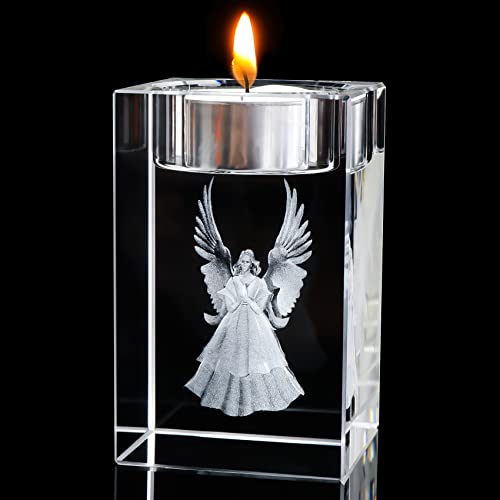 Angel Crystal Votive Candle Holders for Table Centerpiece