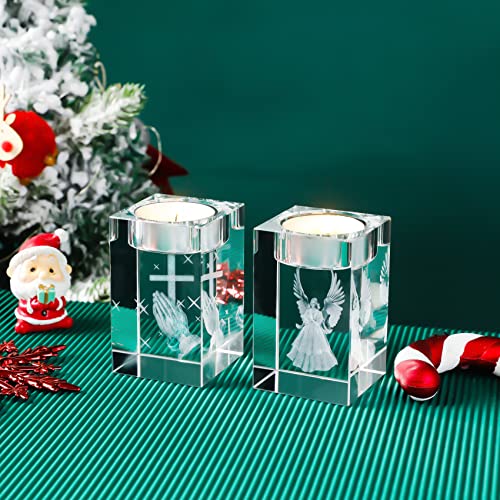 Angel Crystal Votive Candle Holders for Table Centerpiece