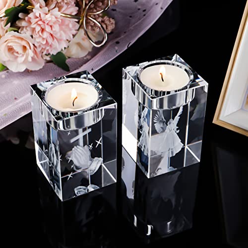Angel Crystal Votive Candle Holders for Table Centerpiece