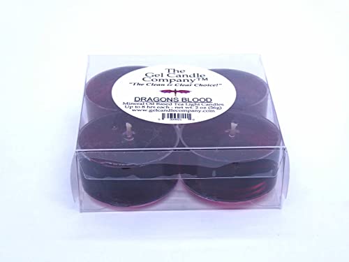 Dragon's Blood Scented Gel Tea Lights - 4 Pack