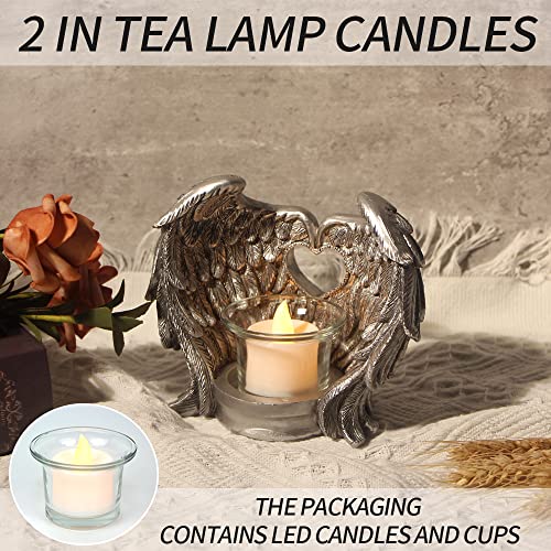 Norrclp Angel Wings Tealight Candle Holders - Silver
