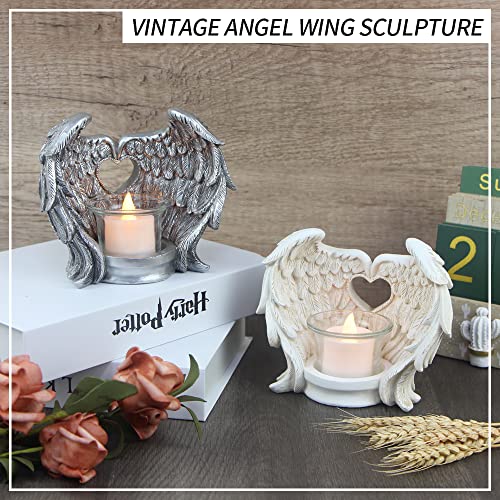 Norrclp Angel Wings Tealight Candle Holders - Silver