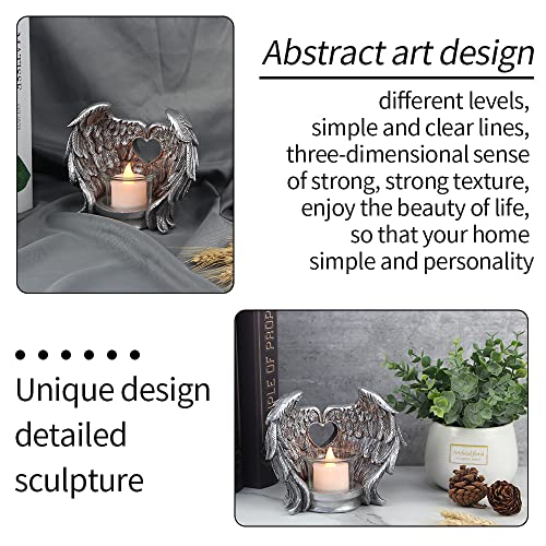 Norrclp Angel Wings Tealight Candle Holders - Silver