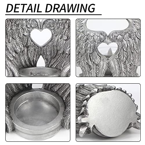 Norrclp Angel Wings Tealight Candle Holders - Silver