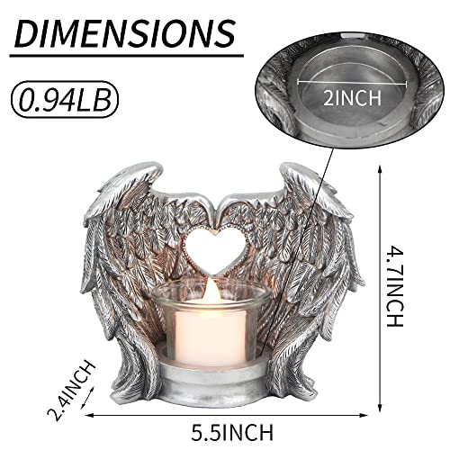 Norrclp Angel Wings Tealight Candle Holders - Silver