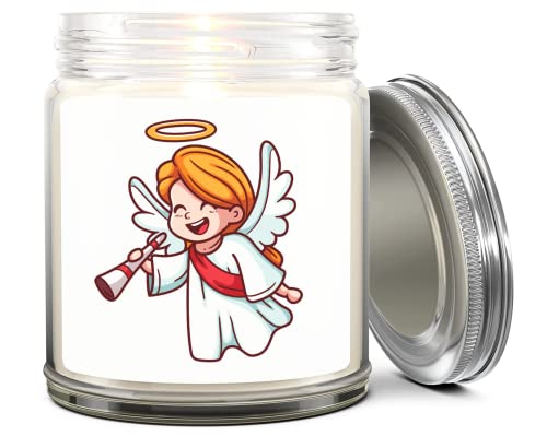 Handcrafted Lavender Scented Angel Candle - Perfect Gift