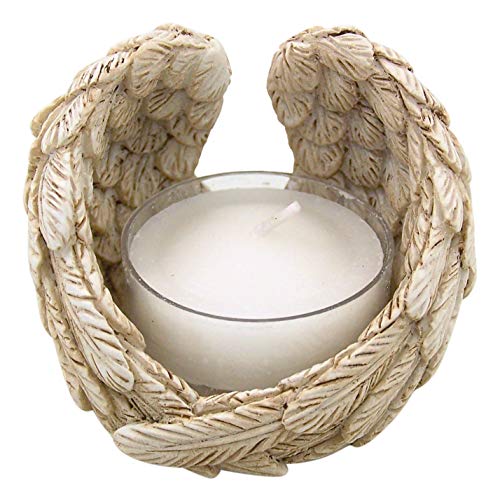 Guardian Angel Wings Tea Light Candle Holders, Set of 2