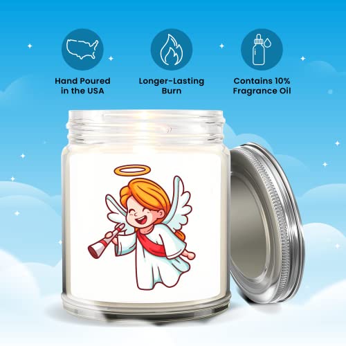 Handcrafted Lavender Scented Angel Candle - Perfect Gift