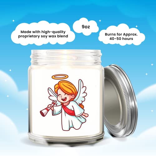 Handcrafted Lavender Scented Angel Candle - Perfect Gift