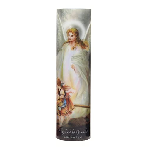 Guardian Angel Flickering LED Prayer Candle - Religious Gift