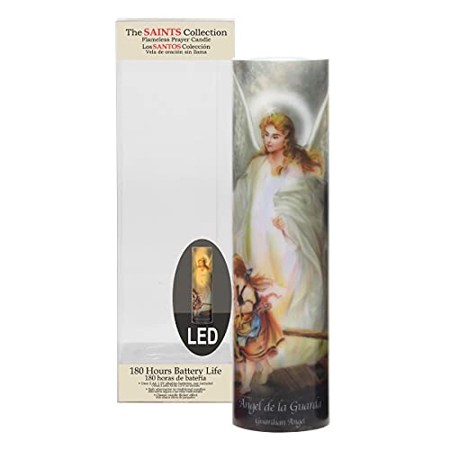 Guardian Angel Flickering LED Prayer Candle - Religious Gift