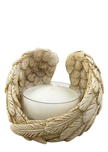 Guardian Angel Wings Tea Light Candle Holders, Set of 2