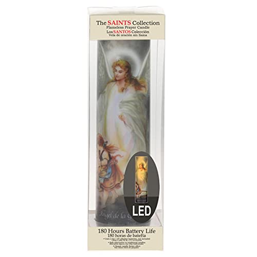 Guardian Angel Flickering LED Prayer Candle - Religious Gift