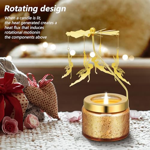 Kunrsug Rotating Scented Candles Gift Set - Birthday, Christmas