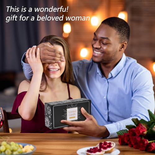 Kunrsug Rotating Scented Candles Gift Set - Birthday, Christmas