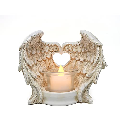 Retro Angel Wing Candle Holder - Decorative Statue