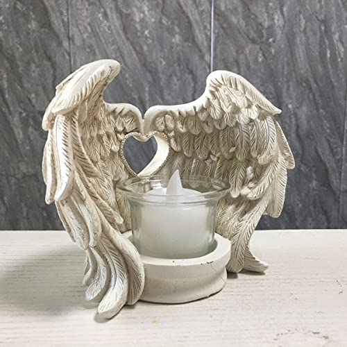 Retro Angel Wing Candle Holder - Decorative Statue