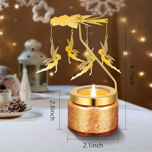 Kunrsug Rotating Scented Candles Gift Set - Birthday, Christmas