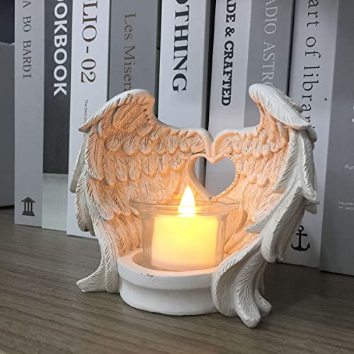 Retro Angel Wing Candle Holder - Decorative Statue