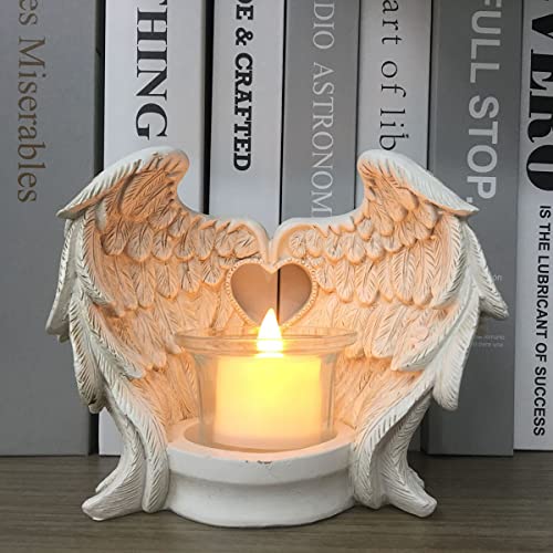 Retro Angel Wing Candle Holder - Decorative Statue