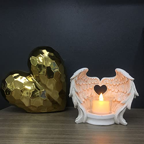Retro Angel Wing Candle Holder - Decorative Statue