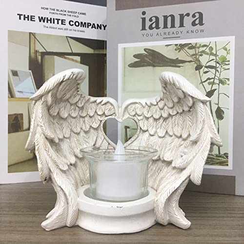 Retro Angel Wing Candle Holder - Decorative Statue