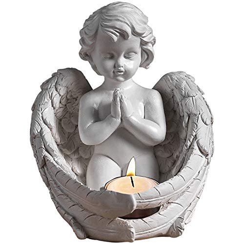Angel Wing Tealight Holder - Home Garden Decor Statue