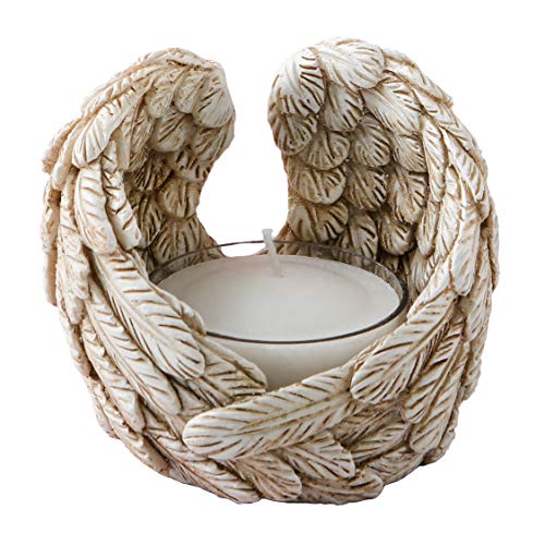 Guardian Angel Wings Tealight Candle Holder Set - Set of 2