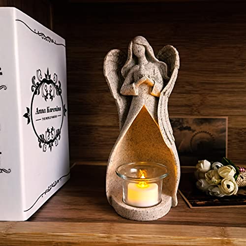 Angel Figurine Tealight Candle Holder - Sympathy Bereavement