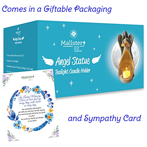 Angel Figurine Tealight Candle Holder - Sympathy Bereavement