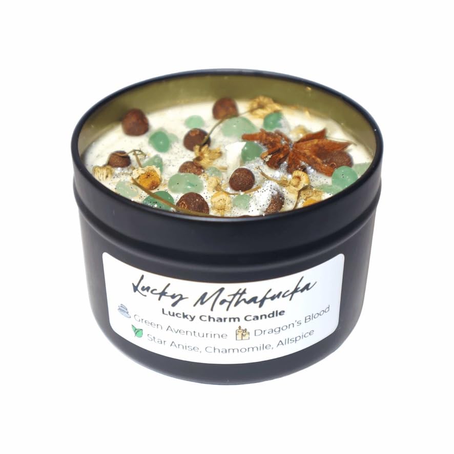 Dragons Blood Crystal Candle Gift Set for Luck