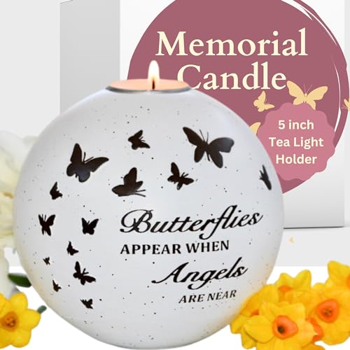 PetAngell Butterfly Memorial Candle for Sympathy and Remembrance