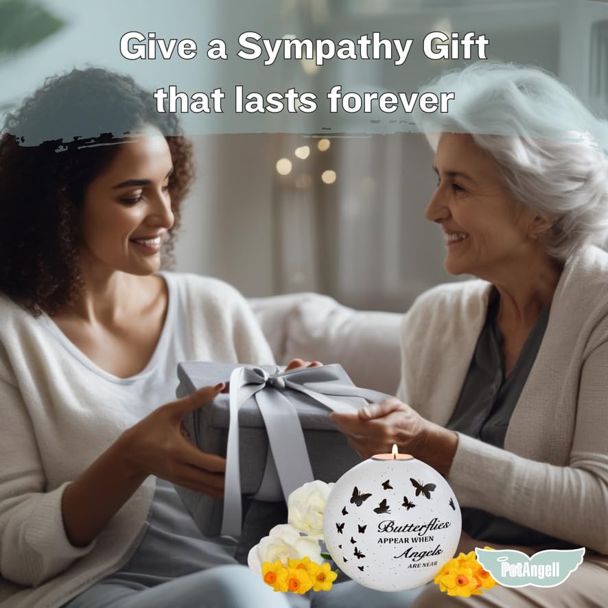 PetAngell Butterfly Memorial Candle for Sympathy and Remembrance