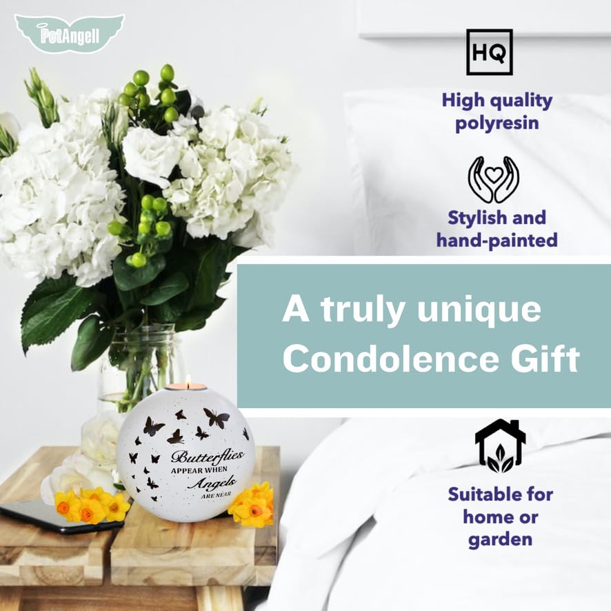 PetAngell Butterfly Memorial Candle for Sympathy and Remembrance