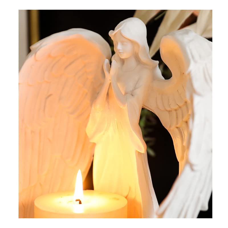 Resin Angel Figurine Candle Holder - Stylish Home Ornament