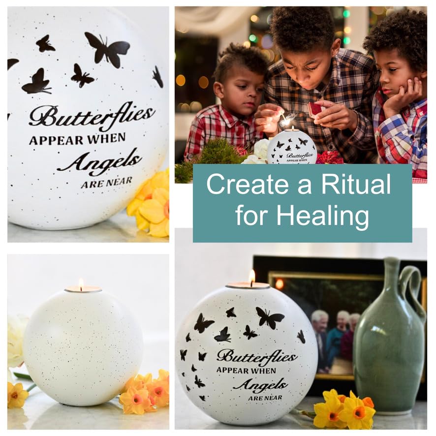 PetAngell Butterfly Memorial Candle for Sympathy and Remembrance