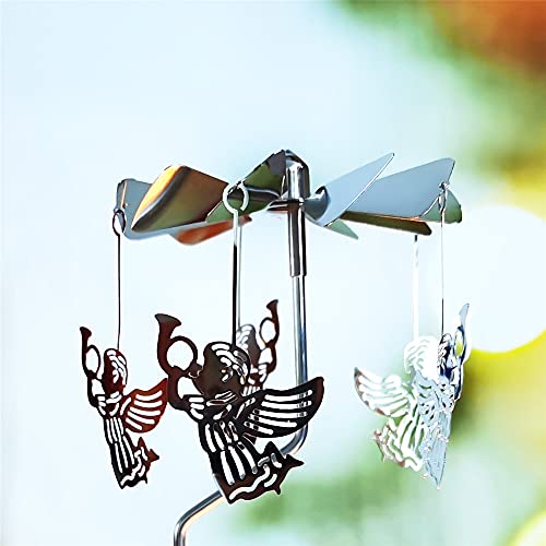 Rotating Carousel Tealight Holder for Home Decor - Silver