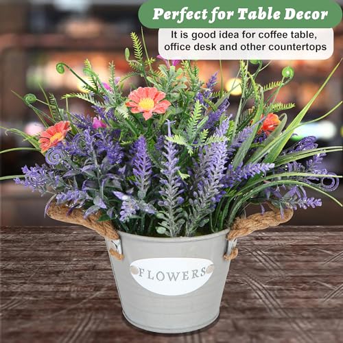 Purple Lavender Fake Plant with Pot - 10" Tall